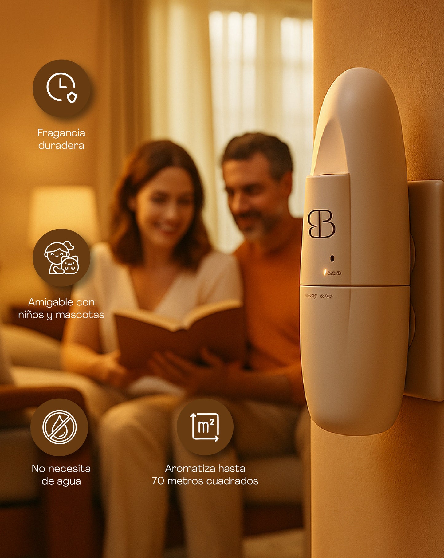 Kit Difusor Inteligente Bluetooth  + 3 esencias