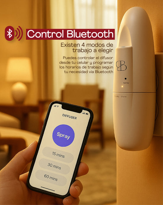 Kit Difusor Inteligente Bluetooth  + 3 esencias