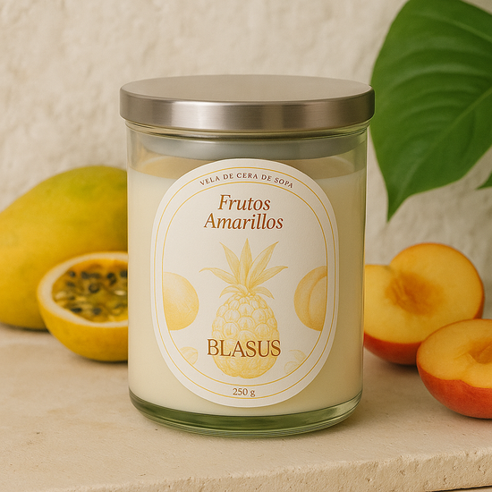 VELA AROMATICA FRUTOS AMARILLOS 250 gr