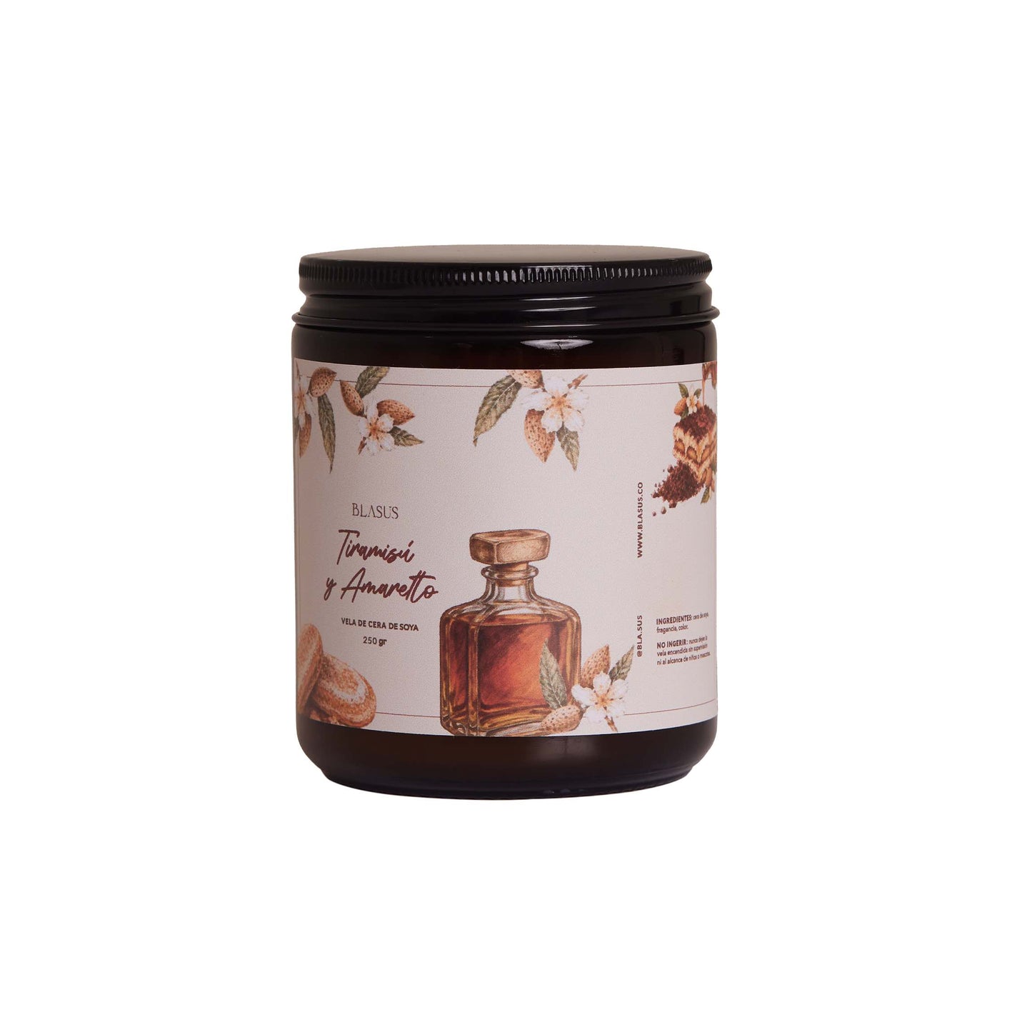 Vela Aromática Tiramisú y Amaretto 250 gr