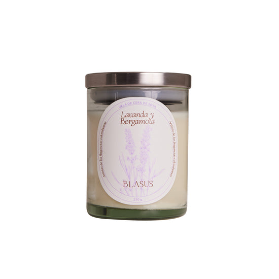VELA AROMATICA LAVANDA & BERGAMOTA 250 gr
