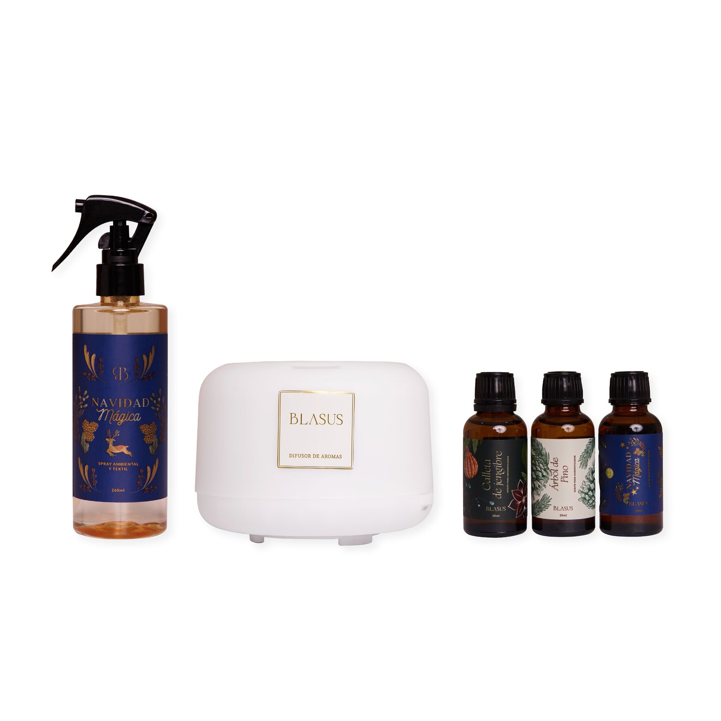 Kit Humidificador 500ml + 1 Sprays + 3 Esencias