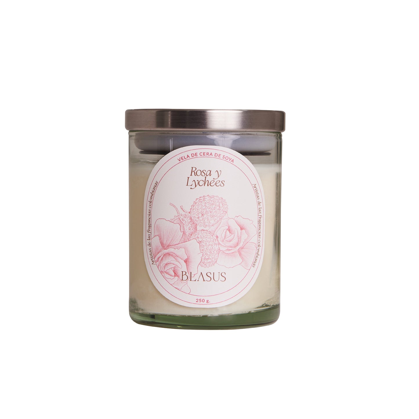 VELA AROMATICA ROSA Y LYCHE 250 gr