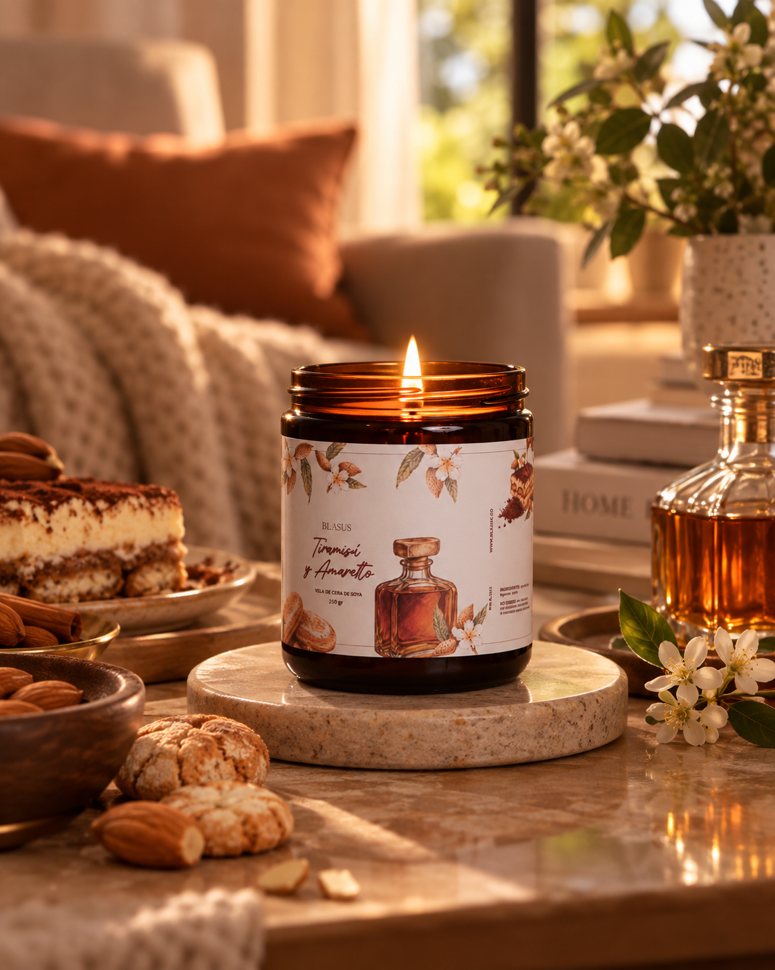 Vela Aromática Tiramisú y Amaretto 250 gr
